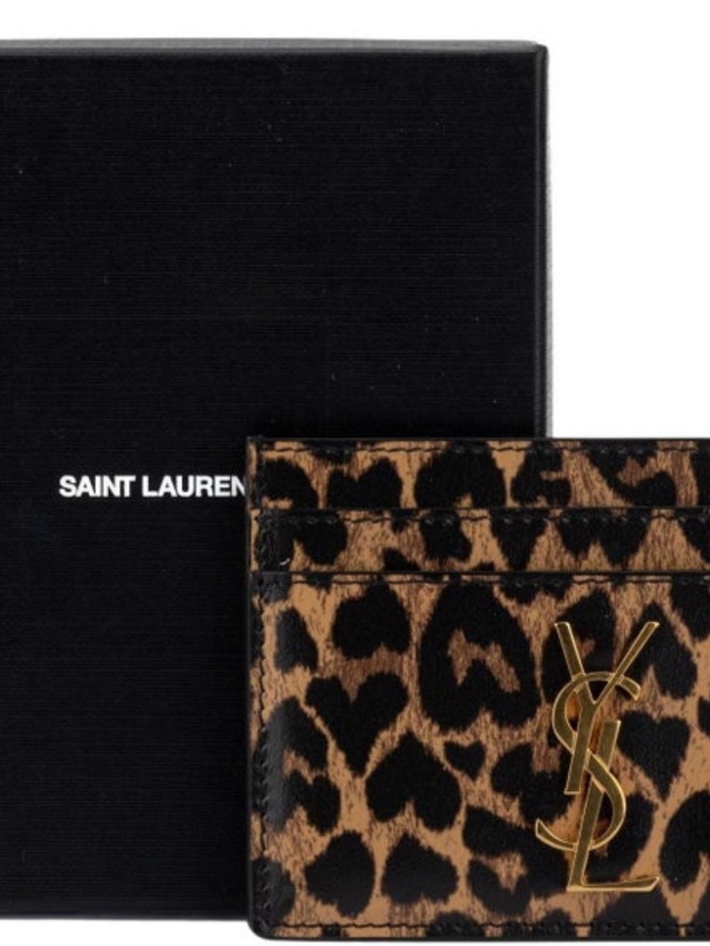 ISO YSL LEOPARD/CHEETAH CARD HOLDER SAINT LAURENT